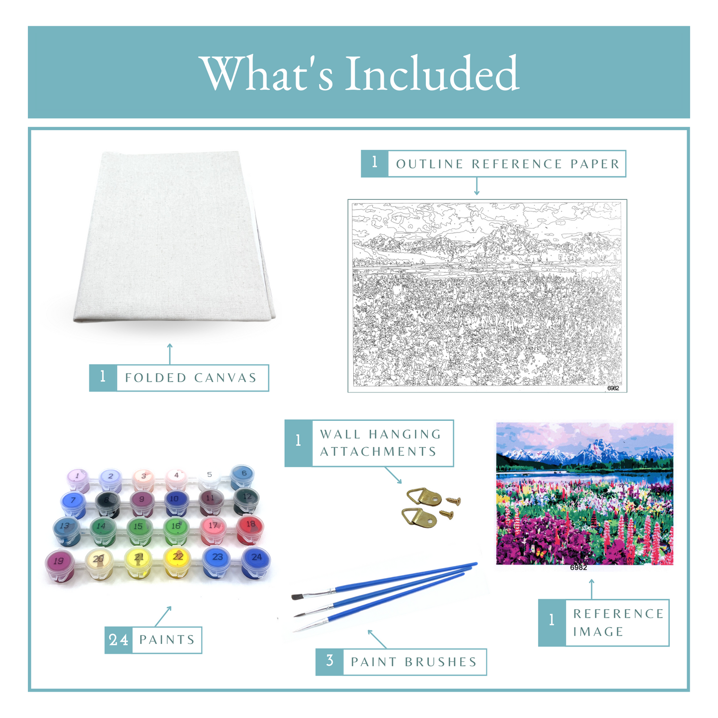 Mountain Spring Paint-by-Numbers Kit