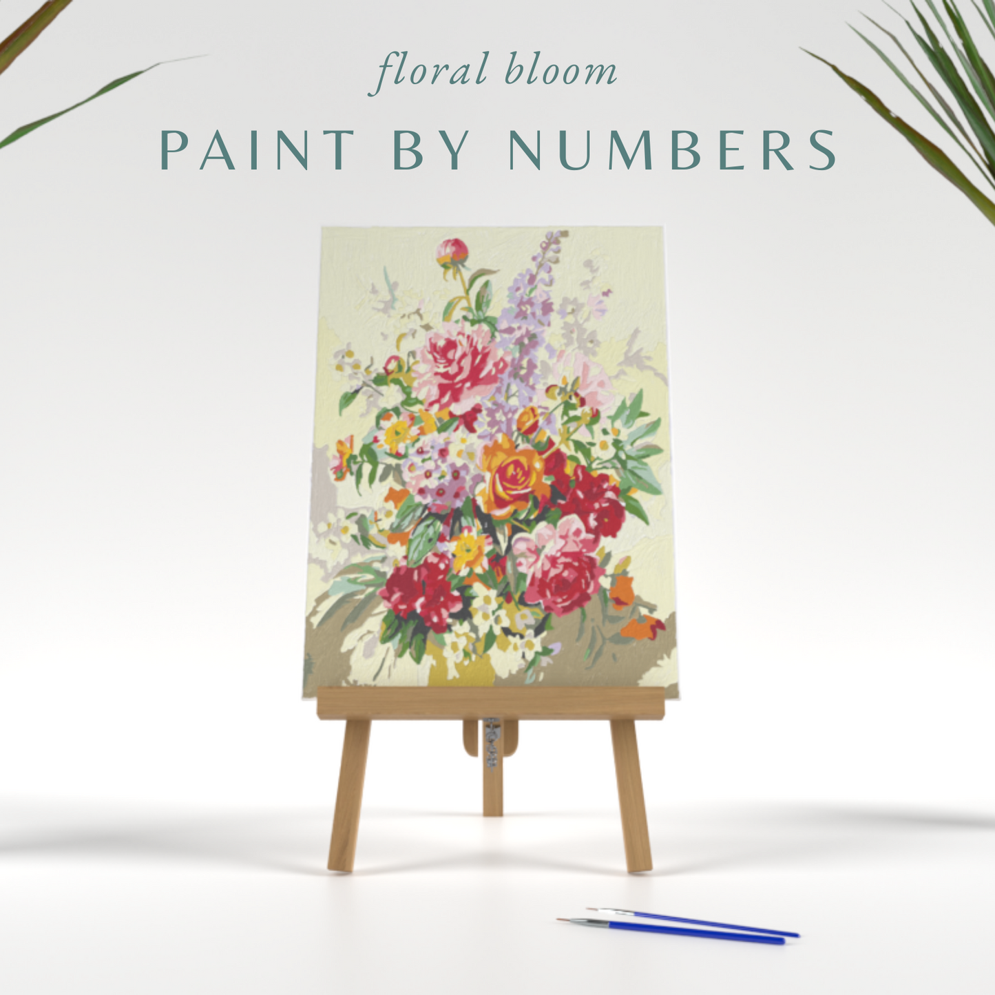 Floral Bloom Paint-by-Numbers Kit