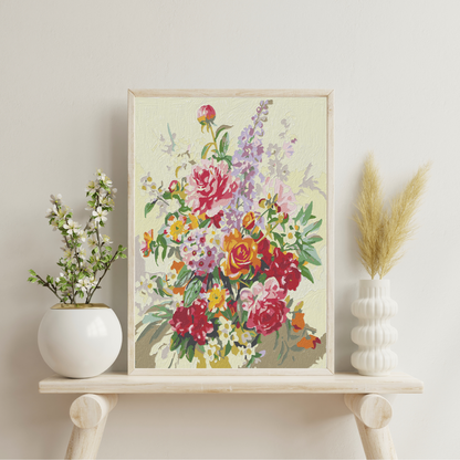 Floral Bloom Paint-by-Numbers Kit